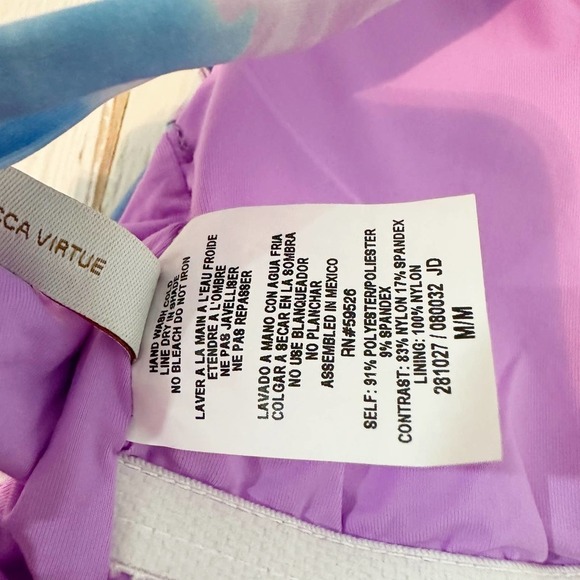 Becca Rebecca Virtue ORCHID MULTI Agate Skylar One-Piece Swimsuit - Picture 6 of 8